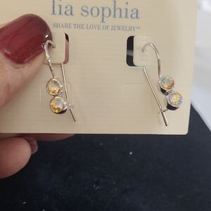 Lia Sophia Iridescent Crystal Drop Earrings